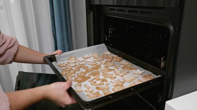 Baking Cookies Prepare Yourself for the Irresistible Delight of Warm and Delicious Cookies That Are Awaiting You in the Oven Experience the Joy of Baking These Tasty Treats