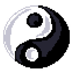 Fototapeta premium pixel yin yang
