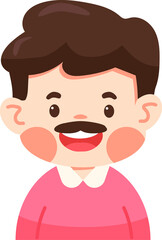 Cartoon Illustration of a Smiling Man