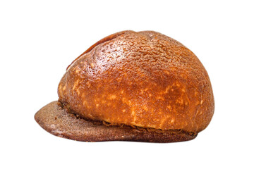 Coffee Bun (Rotiboy) isolated on white background. Coffee bun bread home made. Mexican Coffee Bun.