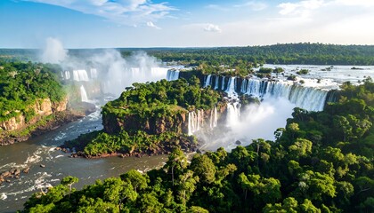 Fototapeta premium Panoramic view of Iguazu Falls