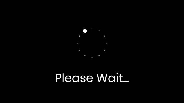 animation concept please wait in progress