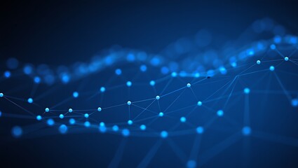 Obraz premium Blue network connections background