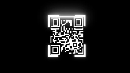 scan QR code barcode animation QR code scanner animated. The image conveys modern technology, contactless access, mobile payments. - Powered by Adobe