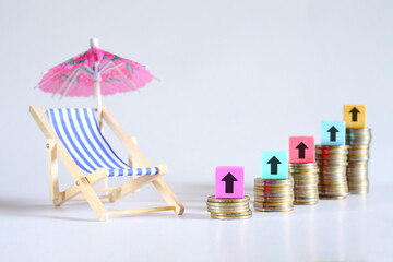 Business concept for financial growth, wealth management, making money,successful banking,insurance, consulting, shallow depth of field, free copy space
