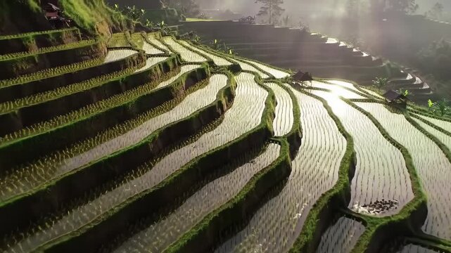 Terraced rice paddies