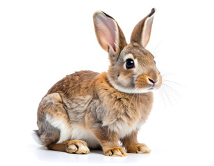 Obraz premium Rabbit Isolated on White Background