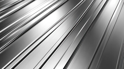 Obraz premium Abstract metallic strips, angled lines, reflective