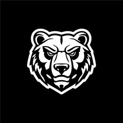 Grizzly bear head mascot
