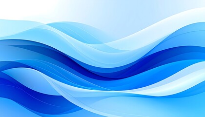 Fototapeta premium Abstract flowing blue waves
