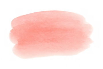 Soft, light red watercolor stain creating a textured, artistic backdrop on a transparent background