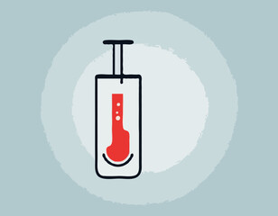 Platelet rich plasma blood test tube icon