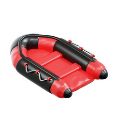3D Portable inflatable boat suitable for water sports, fishing, and outdoor adventures.