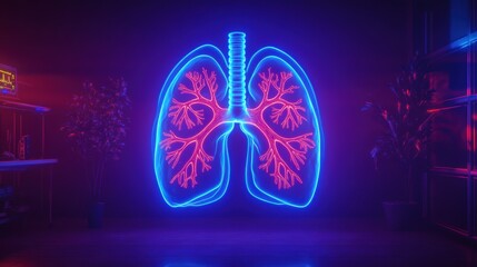 Abstract Lungs with red human bronchial tree structure. Lungs anatomy,left and right bronchus, bronchioles,Medicine cure tuberculosis, pneumonia, asthma. Abstract health care medical concept.