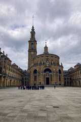 Fototapeta premium The Universidad Laboral de Gijón, originally constructed as an educational center for orphans, now houses various prominent cultural institutions