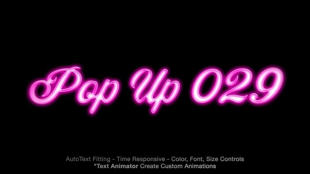 Pop Up Text Overlay (29) Editable Animation, Color & Font | Easy Animator Controls to Create Custom Text Animations	