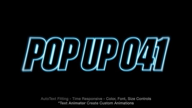 Pop Up Text Overlay (41) Editable Animation, Color & Font | Easy Animator Controls to Create Custom Text Animations	