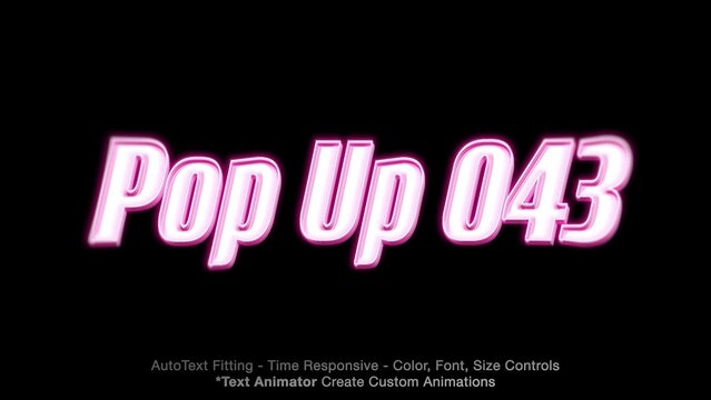 Pop Up Text Overlay (43) Editable Animation, Color & Font | Easy Animator Controls to Create Custom Text Animations	