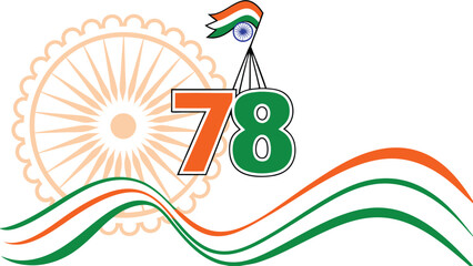 Indian independence day illustration