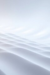 Obraz premium Soft waves of white fabric create a serene and tranquil atmosphere in a bright indoor space during the day
