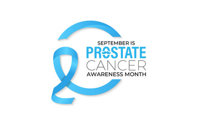September is Prostate Cancer Awareness Month, which raises awareness about the disease and raise public understanding, and support those affected. Banner poster, social media, flyer and background.