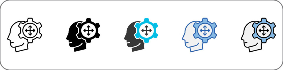 Flexibility Icon Pack Multistyle Illustration