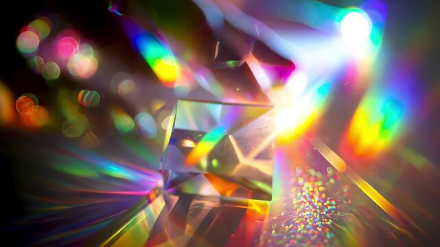 Abstract light effect showing colorful spectrum, holographic motion, rainbow colors for visual background. Abstract Light Effect concept. Dynamic 4K video clip