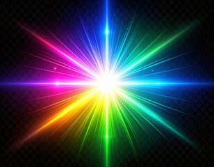Obraz premium Neon glow stick in vibrant colors isolated on transparent background PNG (2)