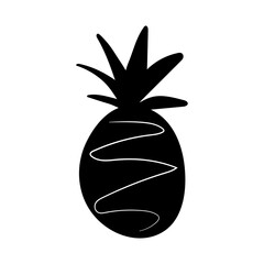 silhouette pineapple vector