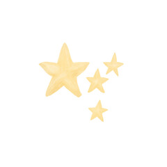 golden star isolated on white background