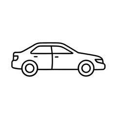 Fototapeta premium Car icon illustration of side view sedan vehicle