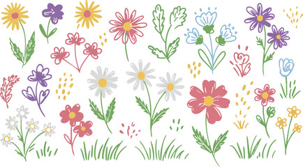 Seamless floral pattern with yellow daisy illustration, perfect for a spring or summer nature-inspired design