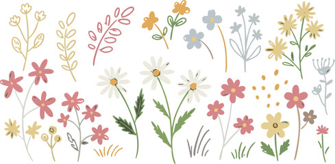 Seamless floral pattern with yellow daisy illustration, perfect for a spring or summer nature-inspired design
