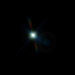 A single point of light emerges from pure darkness symbolizing hope and the beginning of something new with subtle lens