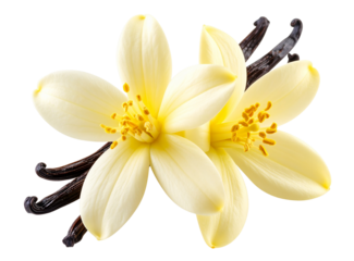 Vanilla flower isolated on transparent background
