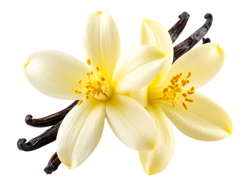 Fototapeta Vanilla flower isolated on transparent background