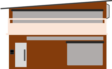 一軒家のグラフィック素材イラスト