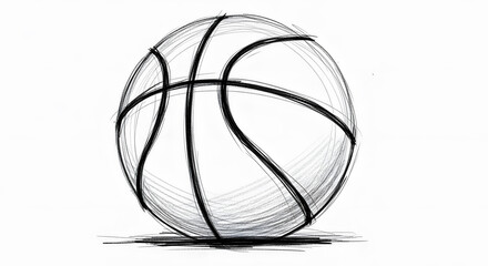 Obraz premium Sketch of a Basketball