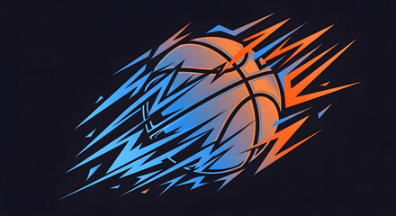 Dynamic Basketball Design: Abstract Motion Graphic