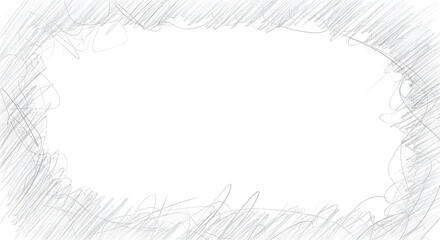 Abstract Sketch Frame: A Blank Canvas of Scribbled Lines