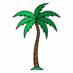 Palm Tree Sketch Vector | Generative AI & Linocut Silhouette Design