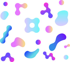  Colorful organic  futuristic splash Geometric bubble shape  point metaball dot