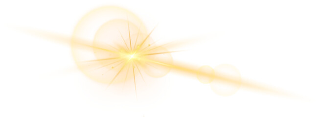 Shine glowing star. PNG Golden Spark isolated	