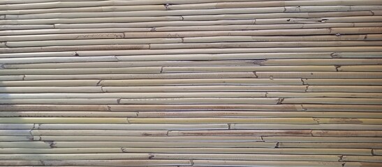 Horizontal Bamboo Sticks Natural Wall Background