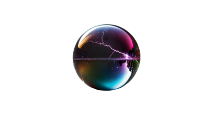 glass sphere on a white background