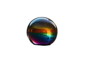 glass sphere on white background