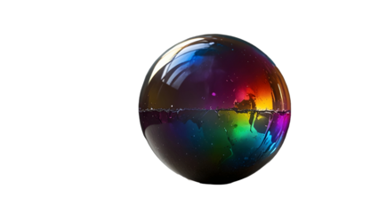 colorful glass globe