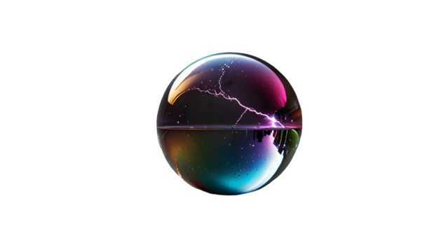 glass sphere on a white background