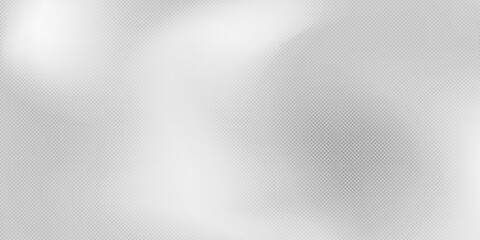 Abstract white and gray color background with halftone effect, dot pattern. Silver foil background with metal mirror texture. Vector illustration.