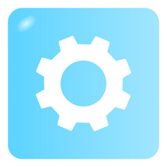 A Blue Vector Settings Button.